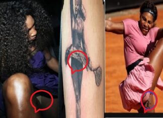 VIDEO: Serena Williams’ 4 Private Tattoos On Sensitive Part Of Her Body got fans talking Serena Williams stunning and beautiful back tattoo and