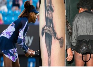 Look at Serena Williams’ 4 Private Tattoos On Sensitive Part Of Her Body Serena Williams styled tattoo